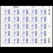英国2022年バーコード付き普通切手5p完シート