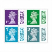 英国2022年バーコード付き普通切手4種