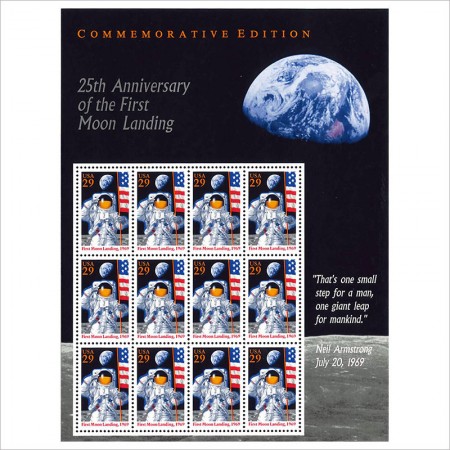アメリカ1994年月面着陸25周年記念シート