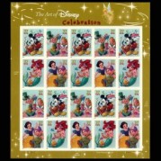 アメリカ2005年ディズニー切手20入シート