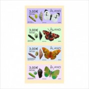 オーランド2024年蝶の変態切手4種