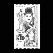 フランス2021年映画「キッド」公開100年切手1種