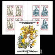 フランス1983年赤十字切手帳:聖母子像