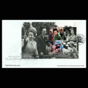 英国2022年エリザベス女王在位70年記念ペーン貼初日カバー1種