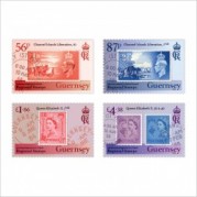 グァンジー島2023年切手発行75周年切手4種
