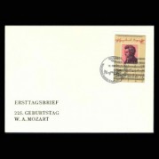 ドイツ1981年モーツァルト生誕225年小型シート貼初日カバー
