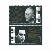 ブラジル1997年作曲家生誕100年記念切手2種