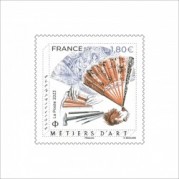 フランス2023年工芸・扇子切手1種