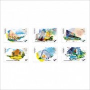 香港2023年香港の文化的ランドマーク切手6種