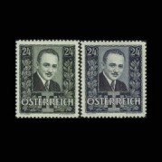 オーストリア1934年政治家ドルフース追悼切手2種
