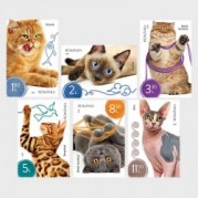 ルーマニア2020年猫切手6種