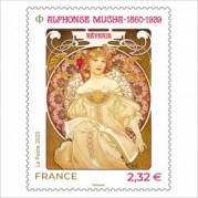フランス2023年ミュシャ切手1種