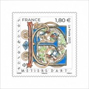 フランス2023年工芸・写本装飾師切手1種