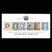 英国2012年エリザベス女王の切手とコイン全貌小型シート