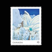 カナダ2023年クリスマス・冬の風景無額面切手1種