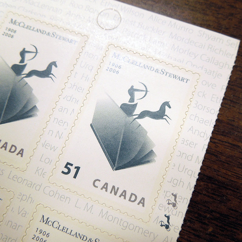 カナダ2006年マクレランド&スチュワート設立100周年切手1種