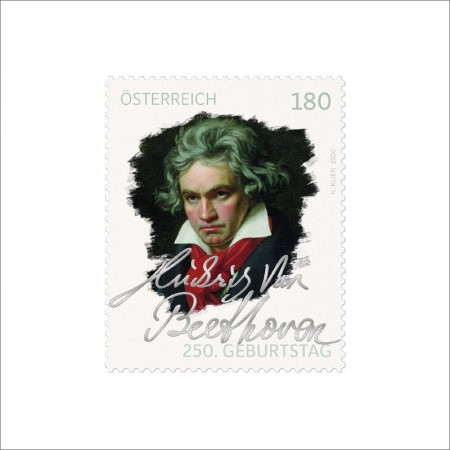 オーストリア2020年ベートーヴェン生誕250年切手1種(再入荷)