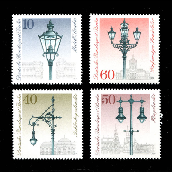 ドイツ(ベルリン)1979年ベルリンの街灯300年切手4種 | 切手の通販 英国 