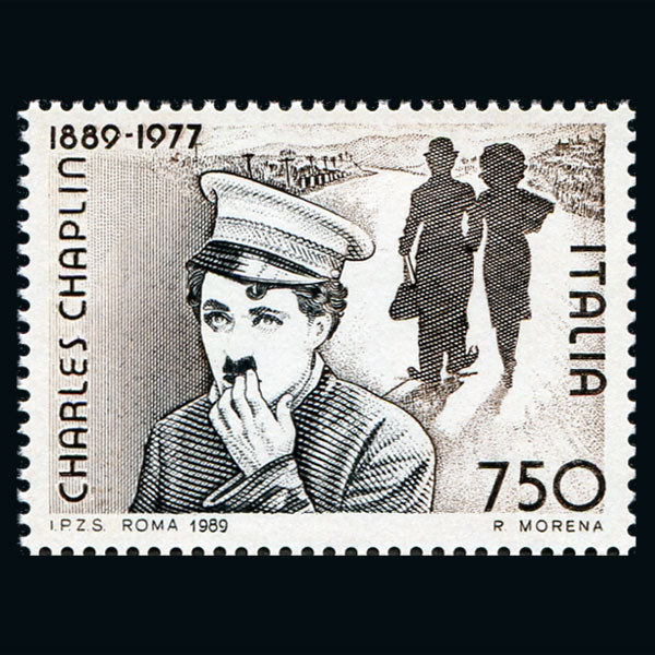 イタリア1989年チャーリー・チャップリン生誕100年切手1種 | 切手の ...