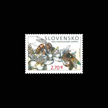 スロバキア2023年自然保護:ミツバチ切手1種