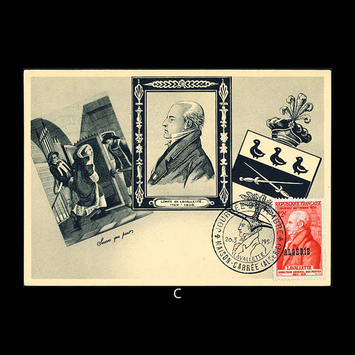 アルジェリア1954年切手の日:ラバレットマキシマムカード