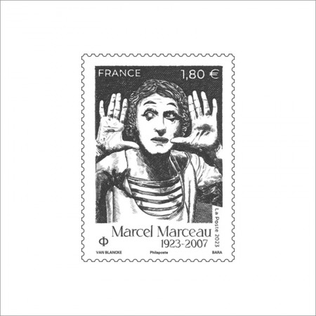フランス2023年マルセル・マルソー生誕100年切手1種