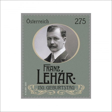 オーストリア2020年フランツ・レハール生誕150年切手1種