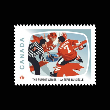 カナダ2022年アイスホッケー1972年サミットシリーズ切手1種